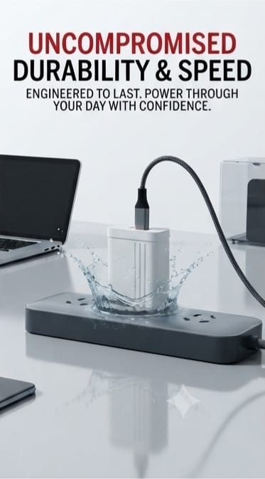 TECH PRO 30W Smart Charger with Dual USB Ports & Fast Charging